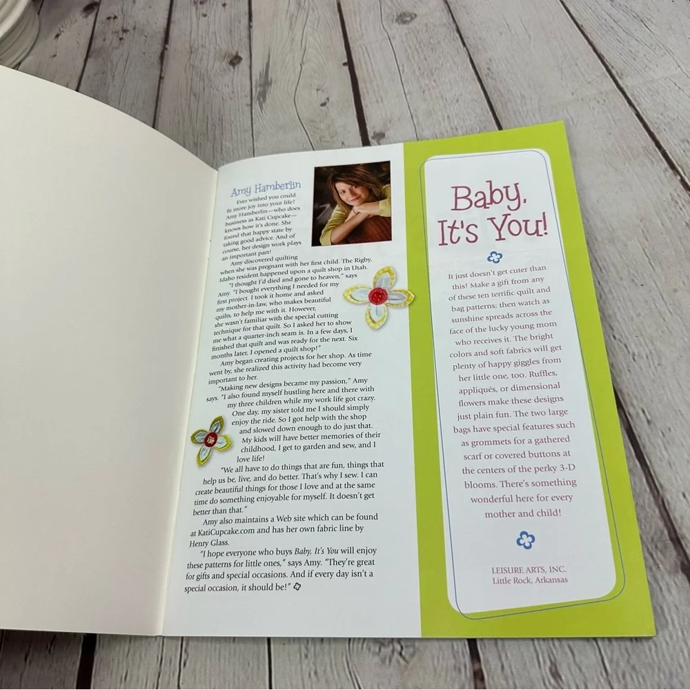 leisure arts Baby, It's You! Quilt Pattern Book - Pink & Green Baby Quilts